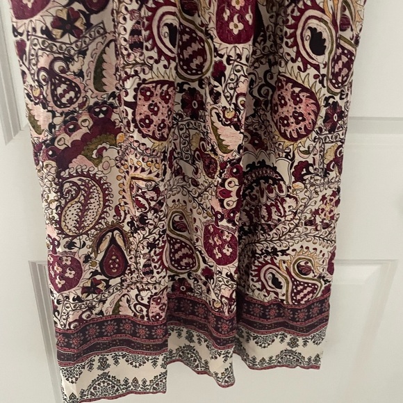 Ba&sh Zael Midi Paisley Boho Printed Ruffle Dress Ecru - Picture 11 of 12